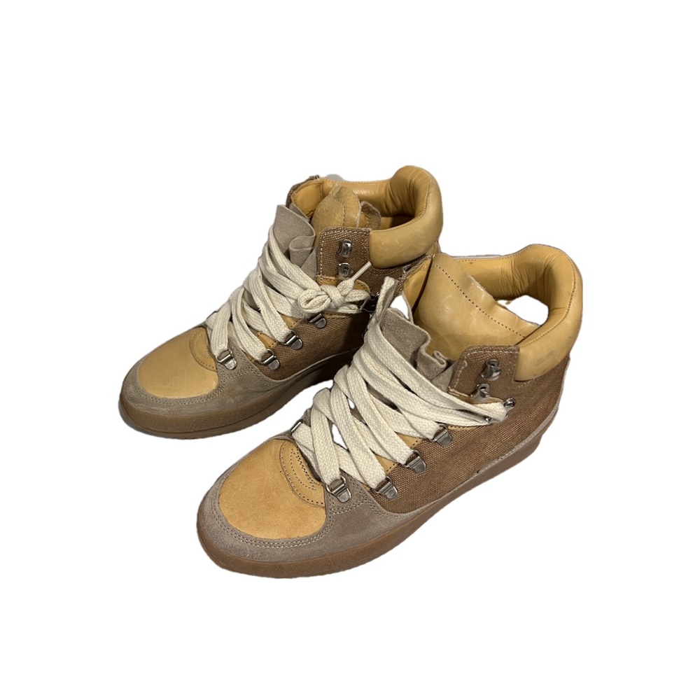 ISABEL MARANT ETOILE BRENT HIKING SNEAKER BOOT  TAN size 8 38